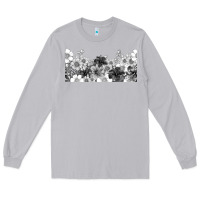 Moon Dust black and white floral Long Sleeve Tee - TumblerDesignByShophia