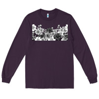 Plum black and white floral Long Sleeve Tee - TumblerDesignByShophia