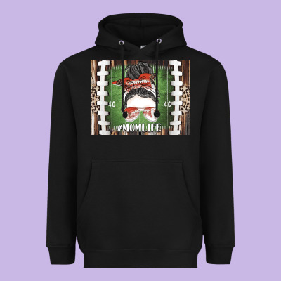 American Football Mom Life Heavyweight Hoodie Designed By Cowhidedigitalart