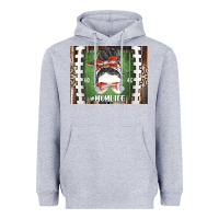 Heather Grey American Football Mom life Heavyweight Hoodie - CowhideDigitalArt