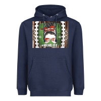 Navy American Football Mom life Heavyweight Hoodie - CowhideDigitalArt