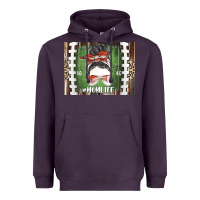 Plum American Football Mom life Heavyweight Hoodie - CowhideDigitalArt