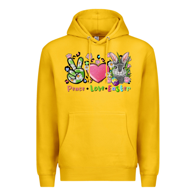 Peace Love Easter Bunny Premium Hoodie by FaDigitalArtStudio | Teevron