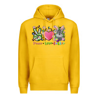 Lemon peace love easter bunny Premium Hoodie - FaDigitalArtStudio