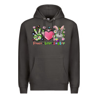 Smoke peace love easter bunny Premium Hoodie - FaDigitalArtStudio