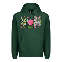Sports Green peace love easter bunny Premium Hoodie - FaDigitalArtStudio