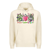 Tofu peace love easter bunny Premium Hoodie - FaDigitalArtStudio