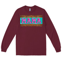 Burgundy floral mama mother's day license plate Long Sleeve Tee - Jasminsmagicworld