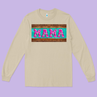Floral Mama Mother's Day License Plate Long Sleeve Tee Designed By Jasminsmagicworld