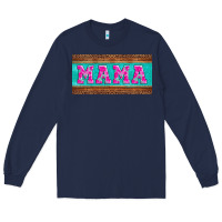 Navy floral mama mother's day license plate Long Sleeve Tee - Jasminsmagicworld