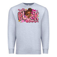 Heather Grey Pretty Black Educated Premium Sweatshirt - CowhideDigitalArt