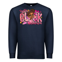 Navy Pretty Black Educated Premium Sweatshirt - CowhideDigitalArt