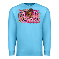 Ocean Blue Pretty Black Educated Premium Sweatshirt - CowhideDigitalArt