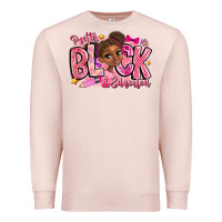 Pale Pink Pretty Black Educated Premium Sweatshirt - CowhideDigitalArt
