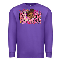 Purple Pretty Black Educated Premium Sweatshirt - CowhideDigitalArt