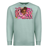 Seafoam Pretty Black Educated Premium Sweatshirt - CowhideDigitalArt