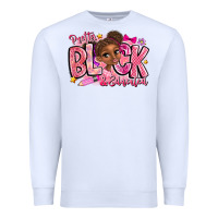 White Pretty Black Educated Premium Sweatshirt - CowhideDigitalArt