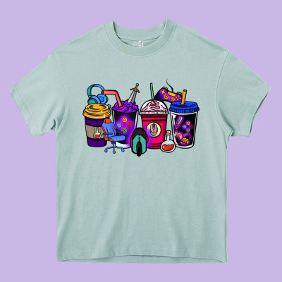 Gaming Coffee Cups Heavy Core Tee Designed By Nancycooperartshop