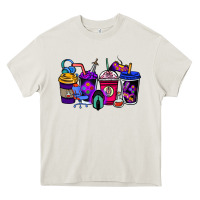 Cream gaming coffee cups Heavy Core Tee - NancyCooperArtShop