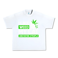 White Cat Weed I Like My Cat Gift Urban Heavy Tee - Bettercallsaul