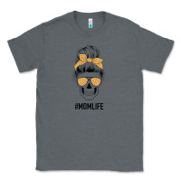 Charcoal Heather Yellow Flower on Pink Background Mom Skull Classic Tee - Bettercallsaul