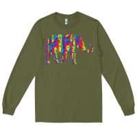 Army Green Elephant1687 Long Sleeve Tee - tuanDangUi