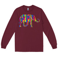 Burgundy Elephant1687 Long Sleeve Tee - tuanDangUi