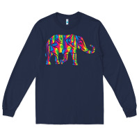 Navy Elephant1687 Long Sleeve Tee - tuanDangUi