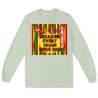 Matcha juneteenth breaking every chain since 1865 Long Sleeve Tee - TumblerDesignByShophia