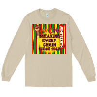 Mushroom juneteenth breaking every chain since 1865 Long Sleeve Tee - TumblerDesignByShophia
