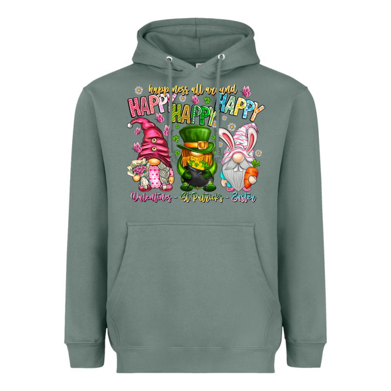 Happiness All Around Happy Valentines Patrick East Heavyweight Hoodie by CowhideDigitalArt | Teevron
