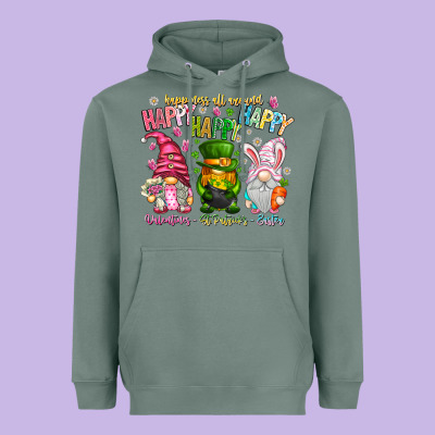 Happiness All Around Happy Valentines Patrick East Heavyweight Hoodie Designed By Cowhidedigitalart