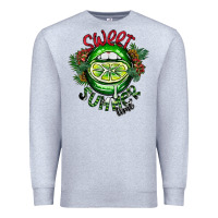 Heather Grey summer time Premium Sweatshirt - CowhideDigitalArt
