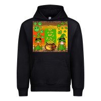 St Patricks Gnomes And Coins With Shamrock Urban Hoodie | Teevron