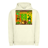 Pigment Pistachio st patricks gnomes and coins with shamrock Urban Hoodie - Artiststas