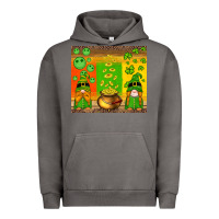 Pigment Tornado st patricks gnomes and coins with shamrock Urban Hoodie - Artiststas