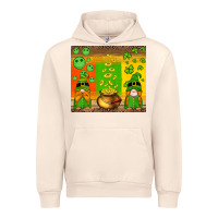Sandshell st patricks gnomes and coins with shamrock Urban Hoodie - Artiststas
