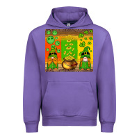 Tulip st patricks gnomes and coins with shamrock Urban Hoodie - Artiststas