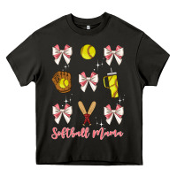 Asphalt softball coquette bow Heavy Core Tee - JahusDesignShop