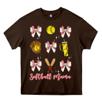 Softball Coquette Bow Heavy Core Tee | Teevron