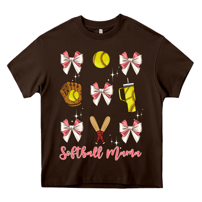 Softball Coquette Bow Heavy Core Tee by JahusDesignShop | Teevron