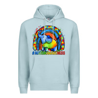 Blue Mist Autism Awareness Autism elephant Premium Hoodie - FaDigitalArtStudio