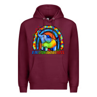 Burgundy Autism Awareness Autism elephant Premium Hoodie - FaDigitalArtStudio