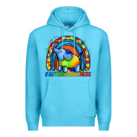 Ocean Blue Autism Awareness Autism elephant Premium Hoodie - FaDigitalArtStudio
