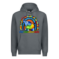 Rock Autism Awareness Autism elephant Premium Hoodie - FaDigitalArtStudio