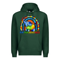 Sports Green Autism Awareness Autism elephant Premium Hoodie - FaDigitalArtStudio