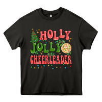 Asphalt holly jolly cheerleader Heavy Core Tee - MaliasSmallBusiness