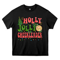 Black holly jolly cheerleader Heavy Core Tee - MaliasSmallBusiness