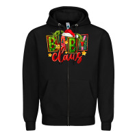 Black christmas baby claus Zipper Hoodie - FaDigitalArtStudio