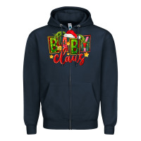 Navy christmas baby claus Zipper Hoodie - FaDigitalArtStudio